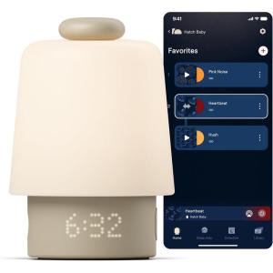 imageHatch Baby Sound Machine Night Light  Hatch Baby Model  Sleep Support  Registry Essential Routine Builder TimetoRise Alarm Clock White Noise Nursery Stories Toddler Kids WiFi PeachGreige