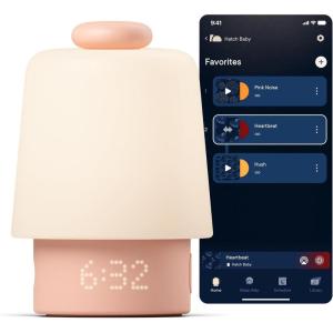 imageHatch Baby Sound Machine Night Light  Hatch Baby Model  Sleep Support  Registry Essential Routine Builder TimetoRise Alarm Clock White Noise Nursery Stories Toddler Kids WiFi PeachPeach